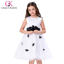 Грейс Карин Принцесса Белый дети девушки платье без рукавов цветок девочка платье для свадьба 12-летней девочки без платье CL007550-1